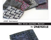 Men Leather Wallet PDF Sewing Pattern - Printed Leather Wallet for Men - DIY Tutorial Slim Mens Wallet - Digital File - PDF File