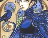 The Raven Feeder 5x7 Signed Art Print