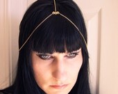 ON SALE Chain Headpiece Head Piece Chain Headdress Golden Whispers Sale was 13.00