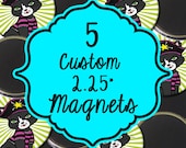 5 Custom 2.25" Magnets (FULL COLOR) Professional Quality 2.25 Inch