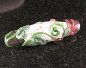 Truffle Iris lampwork focal bead