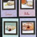 DONUT PORTRIATS post card set -4 different delicioius donut paintings per pack