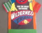Sale Upcycled Boys Tshirt  Wilderness Size 12 m.up to 2T (Europ.size 86/92)