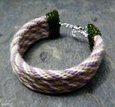 Victorian Rose Garden, handmade kumihimo bracelet