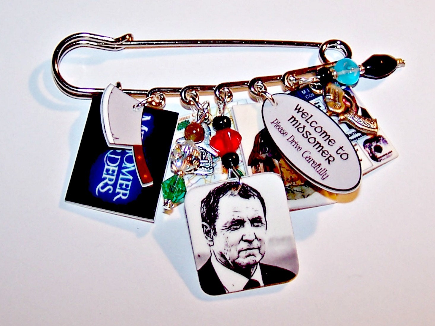 Tom Barnaby MIDSOMER MURDERS Mystery Art Pin