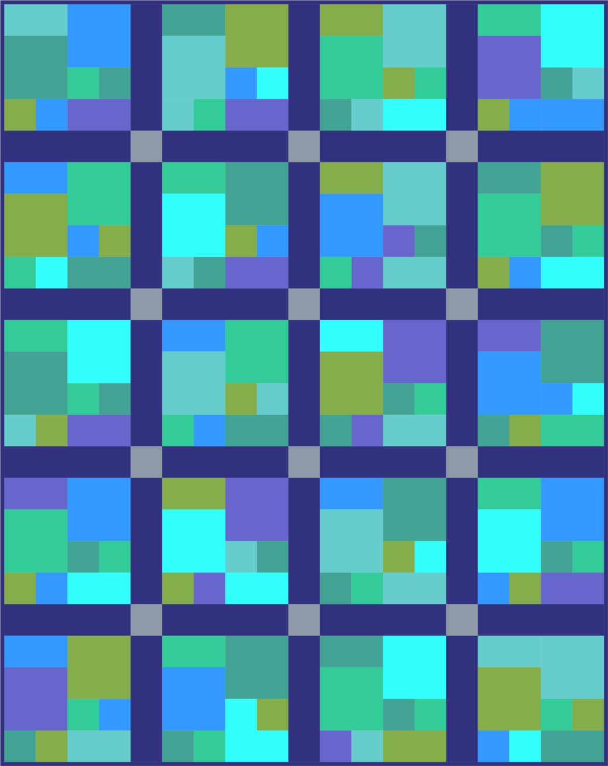 CityScape Quilt Pattern PDF File Instant Download
