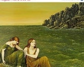 ON SALE Sea Sisters - Mythological Goddess Art 8x10 Print