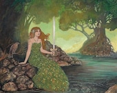 ON SALE The Lady of the Lake - Medieval Goddess Art Print