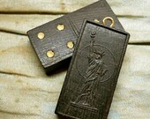 SALE 1pc 40s Vintage LADY LIBERTY Domino Charm