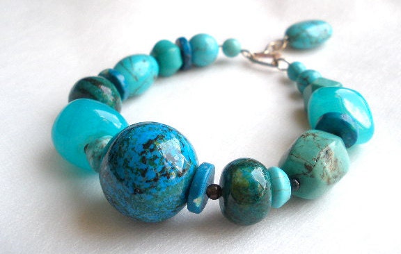 Turquoise Azurite Stone Bracelet