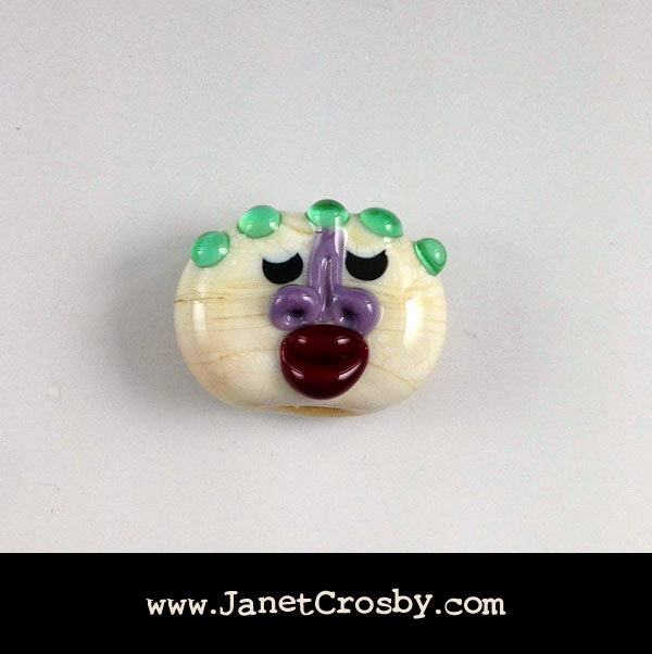 Me By The Sea - Glass Lampwork Face Bead