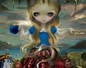Alice in a Dali Dress surreal wonderland fairy art print by Jasmine Becket-Griffith 8x10