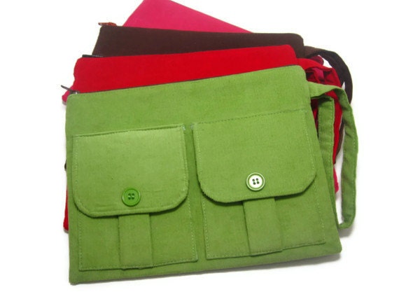 Corduroy Wallet Wristlet - Dorothy Wristlet in Leaf Green Corduroy