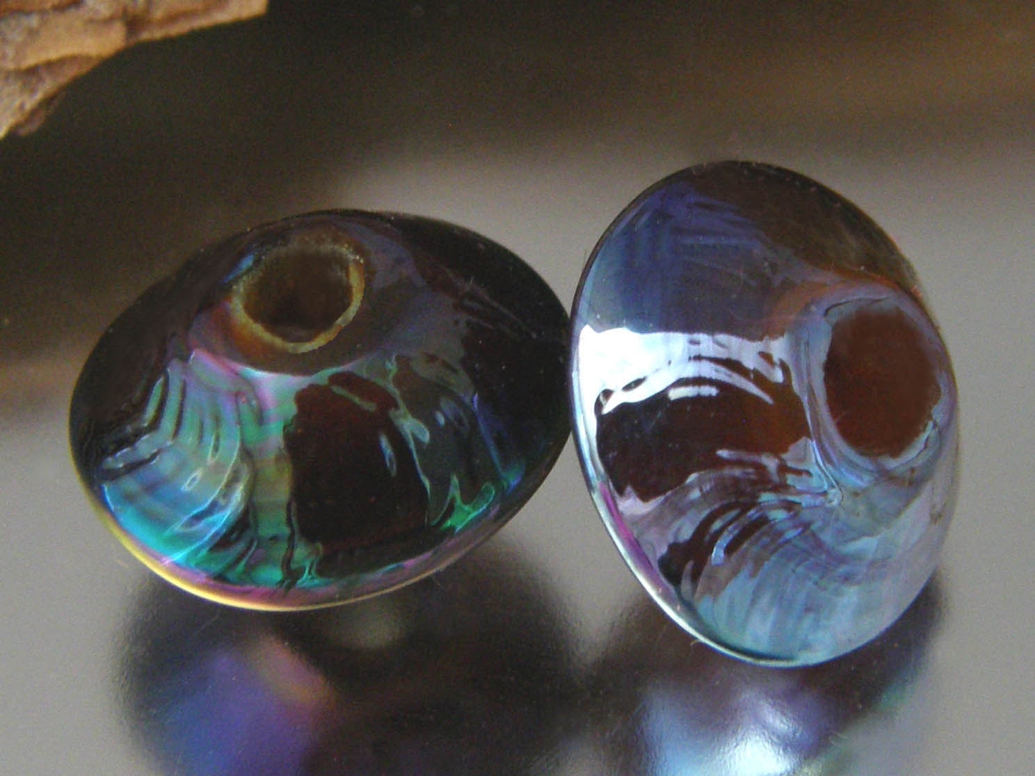 KILLERBEEDZ1 - Ekho -  Bicone Lampwork Bead Set