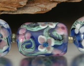 KILLERBEEDZ1 - Blooms - 3 Bead Lampwork Set