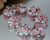 KILLERBEEDZ1 - Rose Vine - 7 Lampwork Bead Set