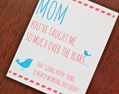 Mother's Day Card, funny mother's day, mother's day humor, greeting card