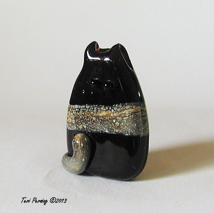 Cat Bead Handmade Lampwork - Armona FatCat