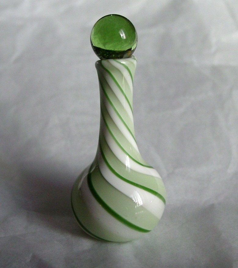 Little Fancy Perfume bottle vessel with dipper  Infinite Cosmos Glass