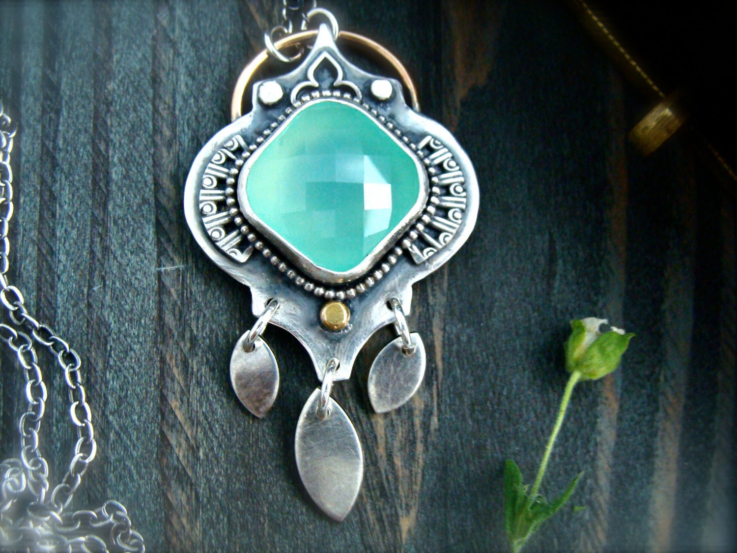pale aria ...  chalcedony pendant