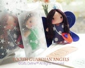 Tooth Guardian Angel Keepsake for Losing Tooth (Boy or Girl)  with one FREE Embossed Letterpress Tooth Fairy Certificate of Record