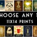 Geek Chic Art Prints, Science Art, Astronomy Poster, Book Lover, Ten 11x14 Posters Rock Star Scientist Kitchen Addictions