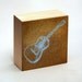 Dictionary Art Guitar Art Print Box - 4 in x 4 in - Dictionary Print - Vintage Illustration Retro Art Music Decor - Fathers Day Art for Men