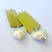 Lime Love - enameled long earrings