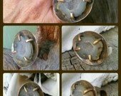 Sliced - Mini Geode Ring in Bronze