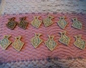 12 designer  .75 inch ceramic fish pendants CLEARANCE priced
