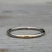 Skinny Two-Tone Band in Recycled 950 Palladium and 14k Yellow Gold - Stackable Wedding Ring, Made to Order