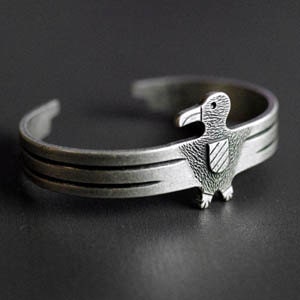 NEW . the messenger . antiqued silver