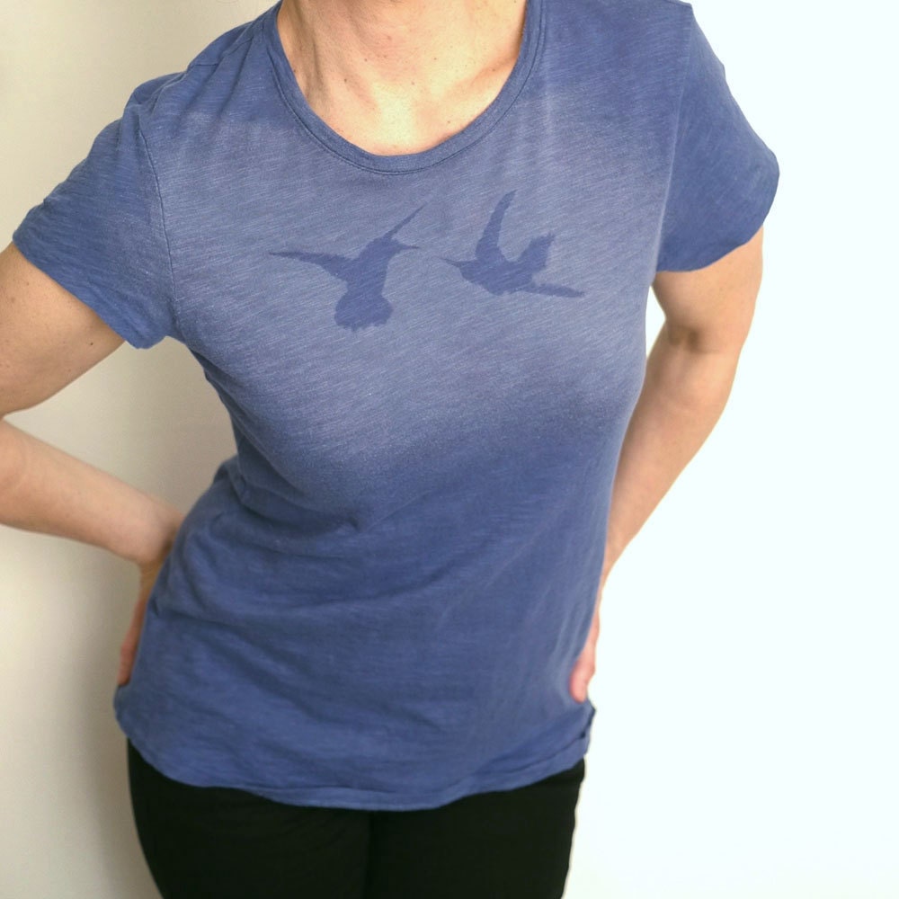Kissing Birds Periwinkle Tshirt