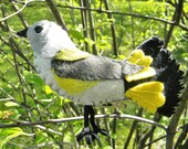 Redstart Warbler Embroidered Felt Ornament Home Decor