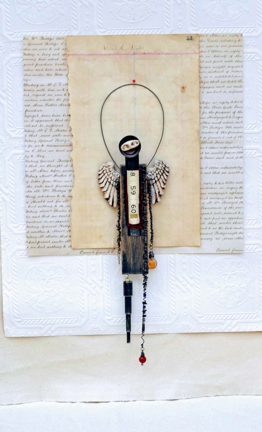 Assemblage Mixed Media Angel Damien