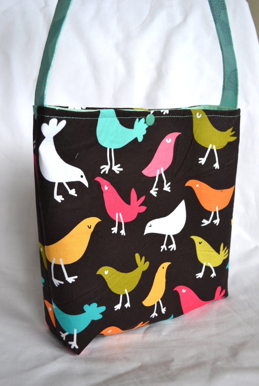 Little Girls Purse - Modern Chick - Blue Pink Yellow Green