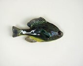 Ceramic fish art sunfish decorative wall hanging