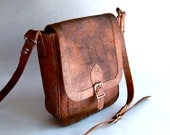 Small Satchel Bag Vintage Brown