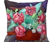 Decorative Tulip Pillow - Floral Coushion
