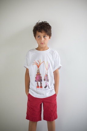 Robot Couple T-Shirt in Kid Sizes