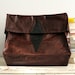 Domo Leather Clutch in Chocolate Brown
