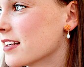 Petite Rose Posts with little drops  - Choose your color