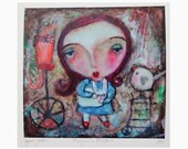 art print, 'Magicians Assistant', print from my original painting,open editon