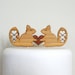 Cute Squirrels Cake Topper - Bamboo - Wedding Cake Topper - Rustic Wedding - Modern Wedding