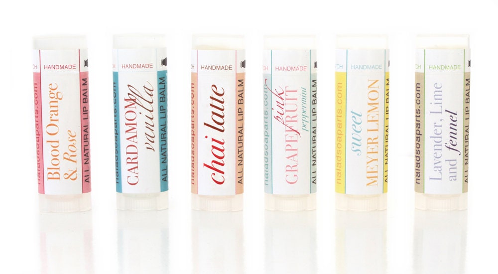 Natural Lip Balm in Tubes - Essential Oil Lip Conditioner