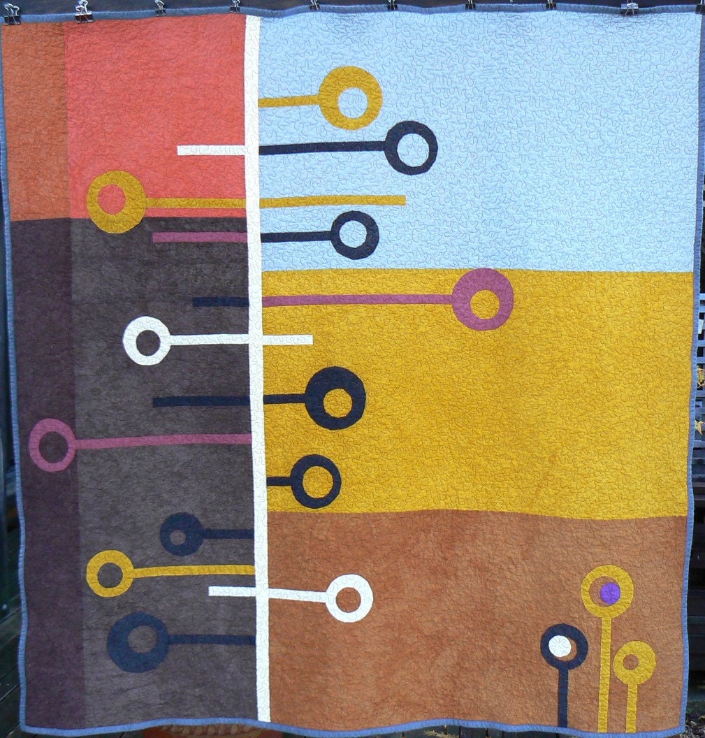Quilt with One Purple Dot