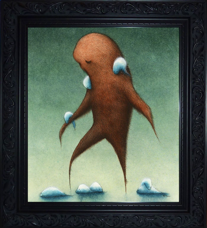 Walter's Composure Original Watercolor, Pastel, Graphite and Ink illustration