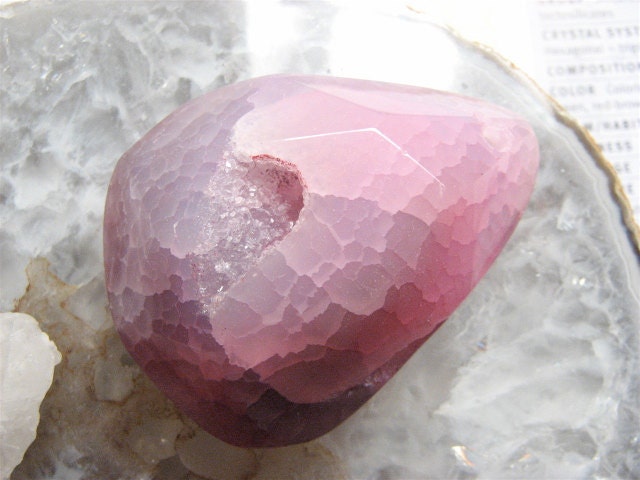 Pink, Agate and Druzy Pendant