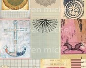 INSTANT DOWNLOAD - Art Journal Digital Collage Sheet
