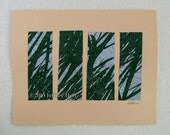 Landscape printmaking linocut collograph monoprint color OOAK